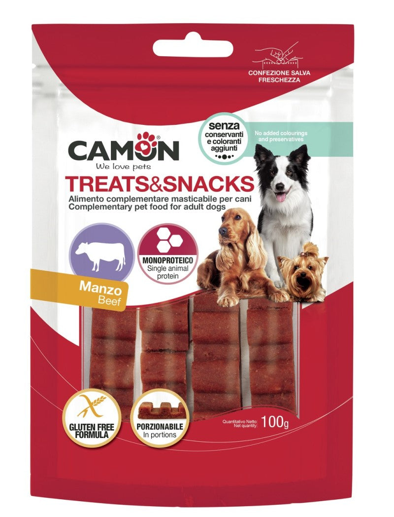 Camon Dog Snack AE442/A Barretta Porzionabile al Manzo gr.100