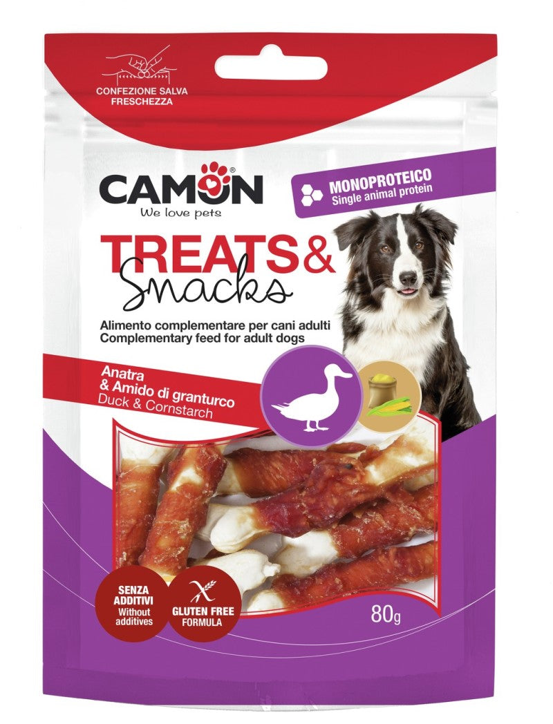 Camon Dog Snack AE516 Ossicini Arrotolati con Anatra gr.80