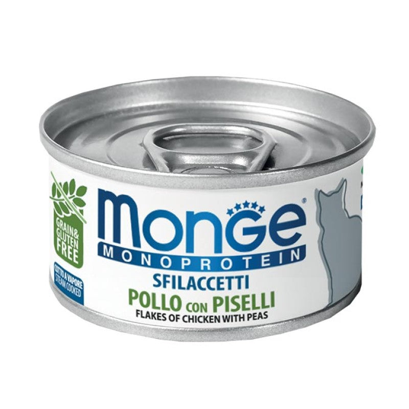 Monge Cat Monoprotein Sfilaccetti Pollo con Piselli gr 80