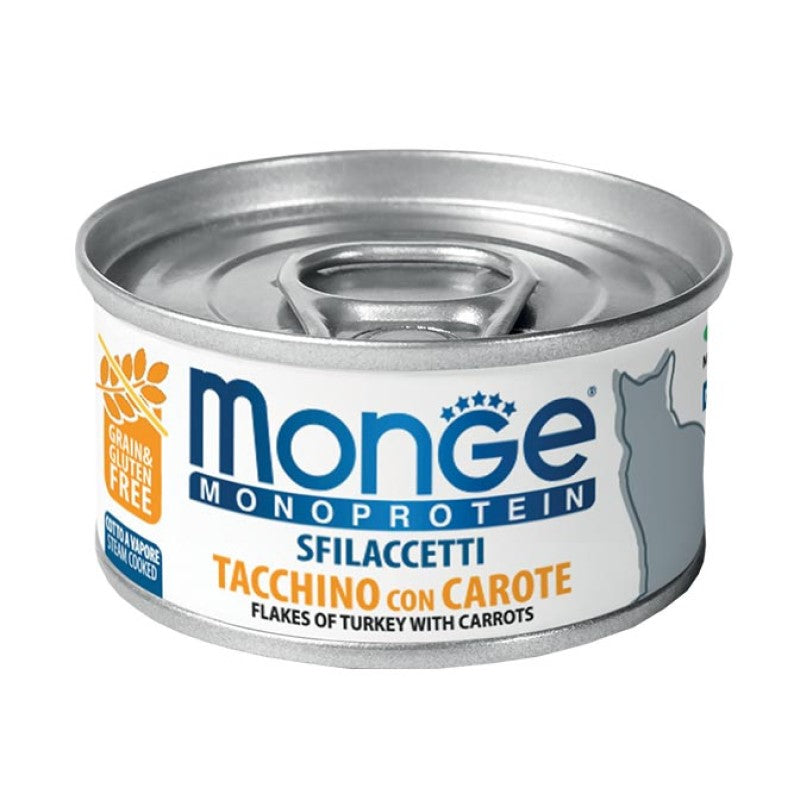 Monge Cat Monoprotein Sfilaccetti Tacchino con Carote gr 80