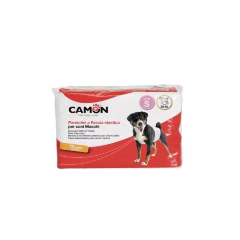 Camon Pannolini a Fascia per Cani Maschi S