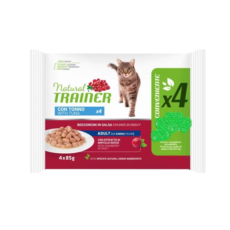 Natural Trainer Bocconcini Adult Tonno Flowpack 4x85 gr