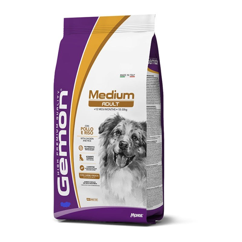 Gemon Dog Medium Adult Pollo e Riso kg 15