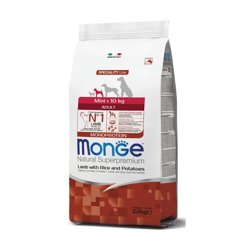 Monge Mini Adult Monoprotein Agnello Riso e Patate