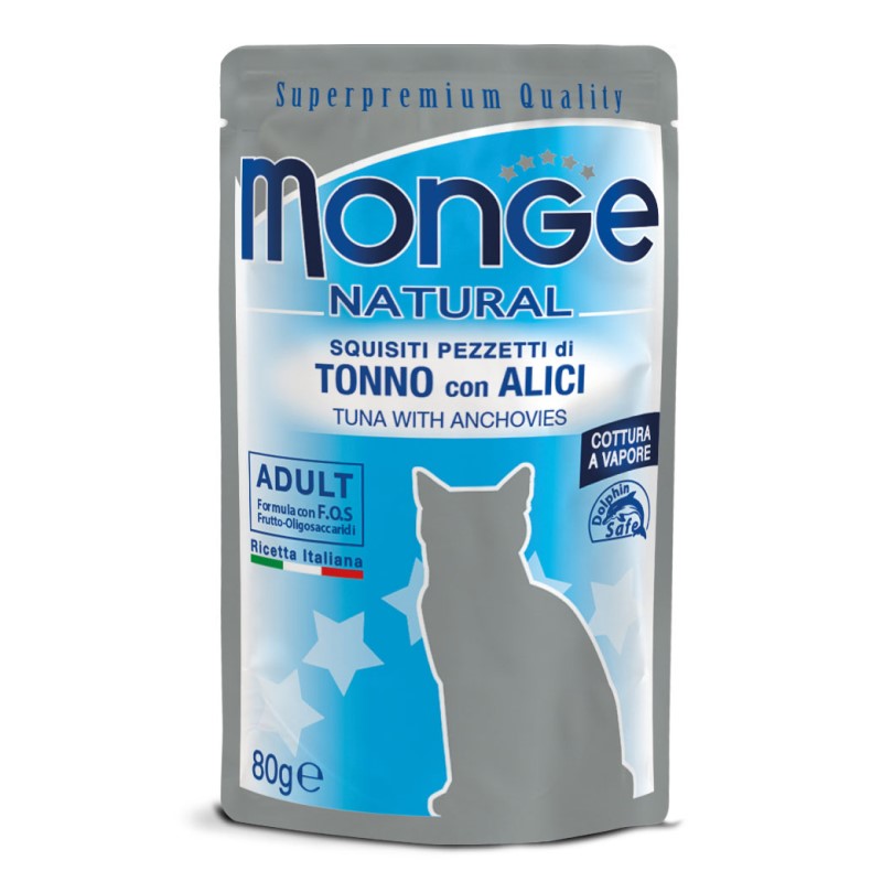 Monge Cat Natural Busta gr.80 Tonno con Alici