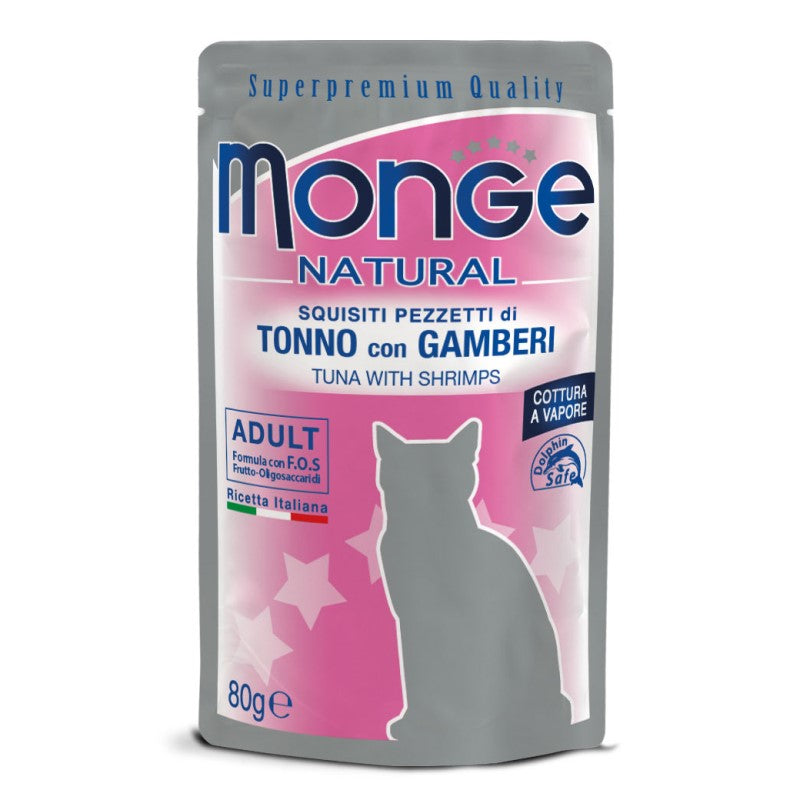 Monge Cat Natural Busta gr.80 Tonno con Gamberi