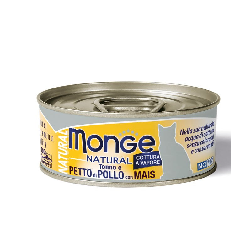 Monge Cat Natural gr.80 Tonno e Petto di Pollo con Mais