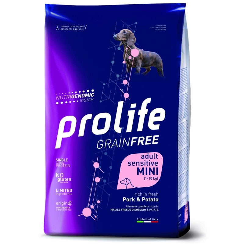 Prolife Grain Free Cane Adult Sensitive Mini Maiale e Patate