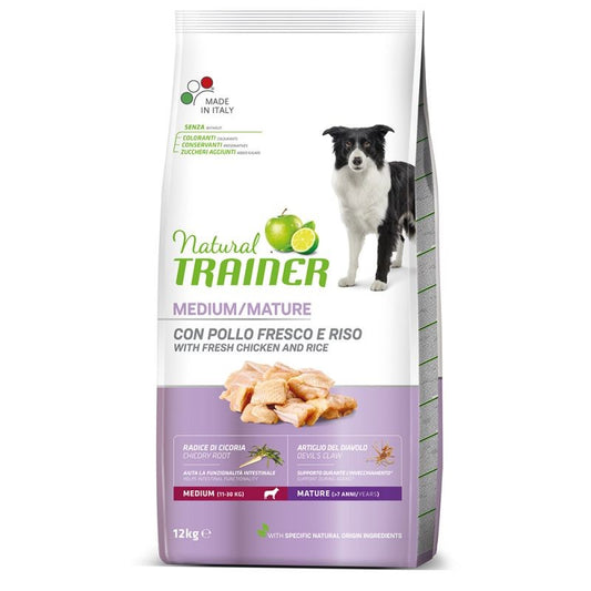 Natural Trainer Dog Mature Medium Pollo e Riso