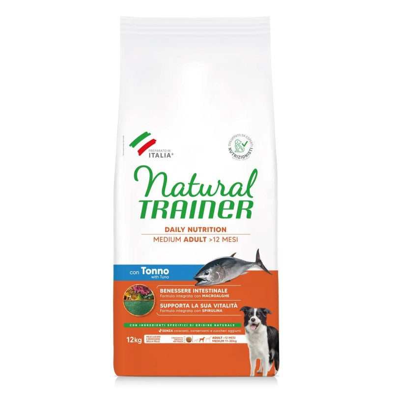 Natural Trainer Dog Adult Medium Tonno e Riso Kg 12