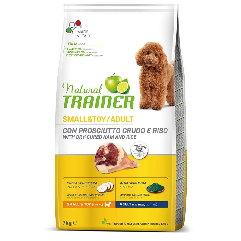 Natural Trainer Dog Adult Mini Small & Toy Prosciutto e Riso