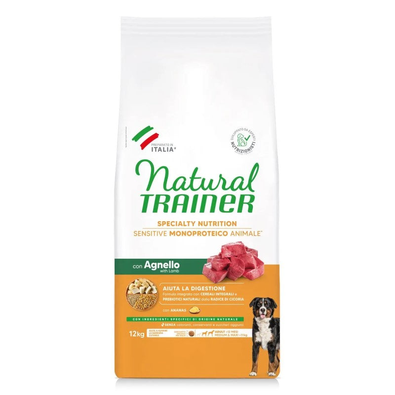 Trainer Natural Dog Sensitive No Gluten Medium Maxi Adult Agnello