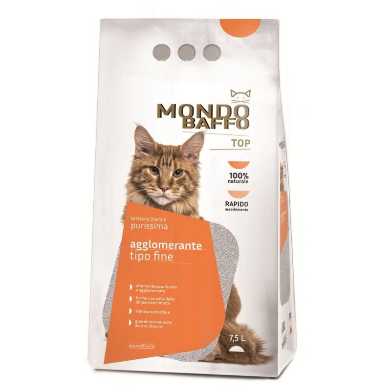 Mondo Baffo Lettiera Agglomerante Tipo Fine Lt. 7,5