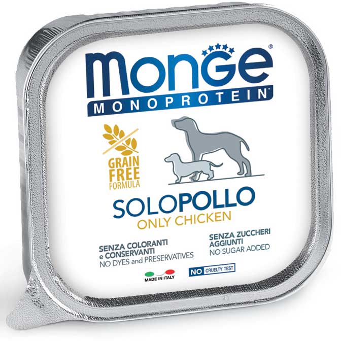 Monge Monoprotein Pate Solo Pollo gr 150