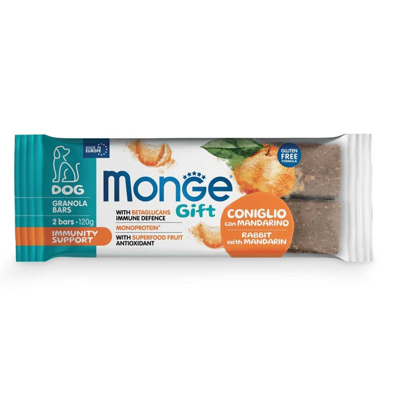 Monge Gift Dog Granola Bars Immunity Support Coniglio gr 120