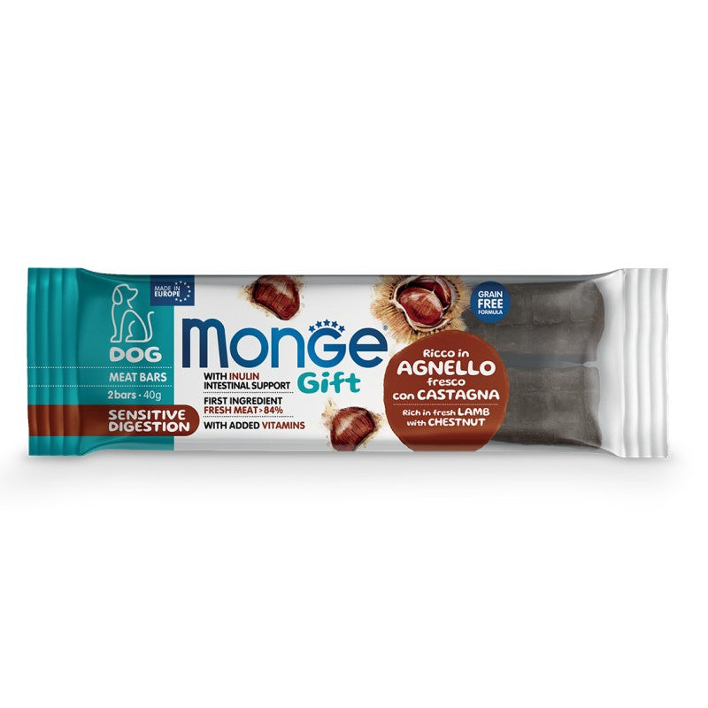 Monge Gift Dog Meat Bars Sensitive Digestion Agnello gr 40