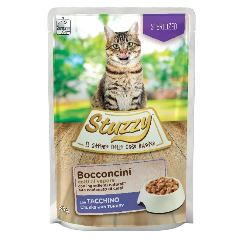 Stuzzy Cat Bocconcini Sterilised Tacchino gr.85