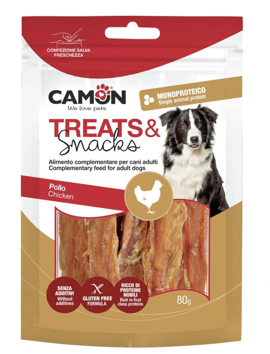 Camon Dog Snack AE015 Strisce di Pollo Essiccate gr.80