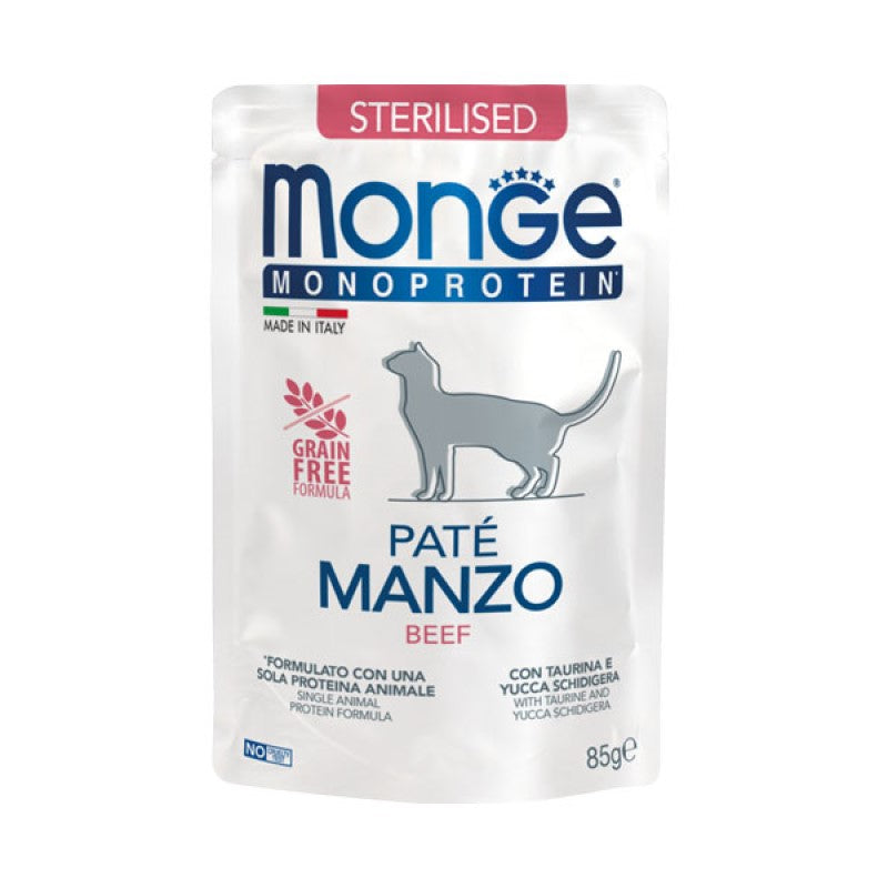 Monge Cat Monoprotein Paté Manzo Sterilised gr 85