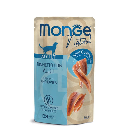 Monge Cat Natural Busta gr.80 Tonno con Alici