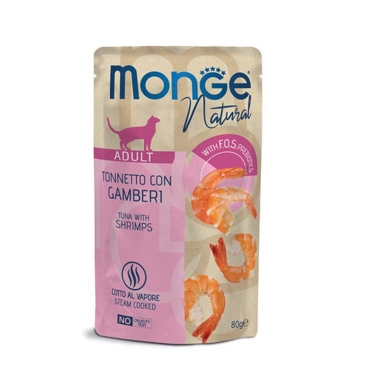 Monge Cat Natural Busta gr.80 Tonno con Gamberi