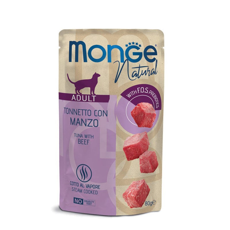 Monge Cat Natural Busta gr.80 Tonno con Manzo