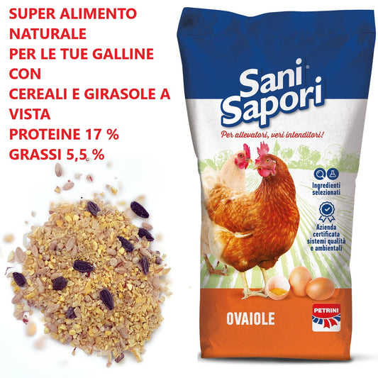 Petrini Mangime Naturale Galline Ovaiole con Cereali Girasole P20 Special kg 25