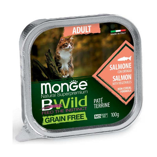 Monge Cat BWild Paté gr.100 Adult Salmone con Ortaggi