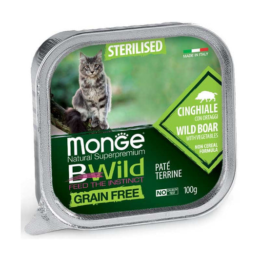 Monge Cat BWild Paté gr.100 Sterilised Cinghiale con Ortaggi