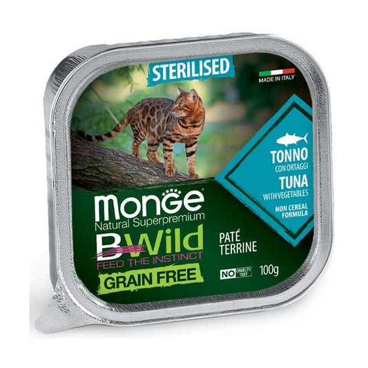Monge Cat BWild Paté gr.100 Sterilised Tonno con Ortaggi