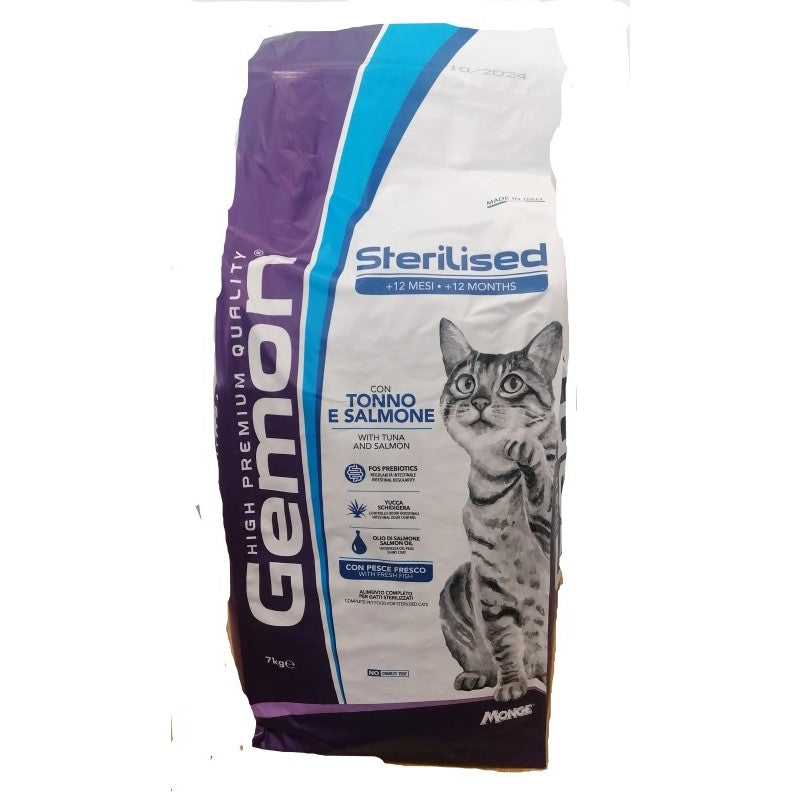 Gemon Cat Sterilised Tonno Salmone kg 7
