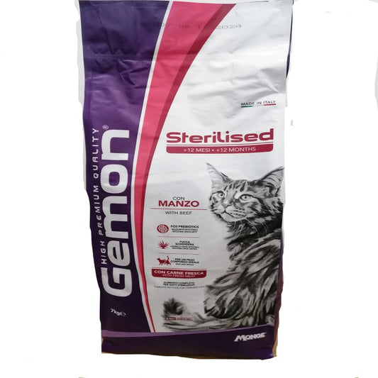 Gemon Cat Sterilised Manzo kg 7