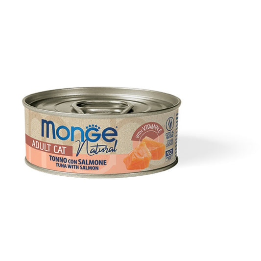 Monge Cat Natural gr.80 Tonno Pinne Gialle con Salmone