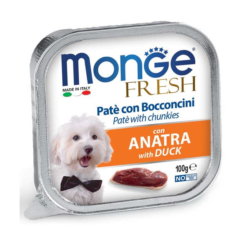 Monge Fresh Dog Paté e Bocconcini con Anatra gr 100