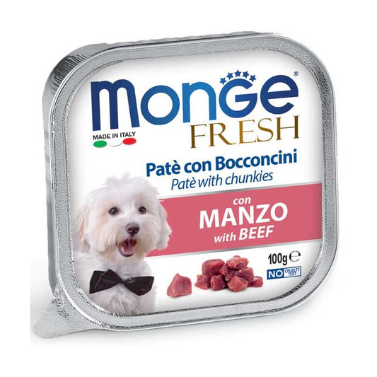 Monge Fresh Dog Paté e Bocconcini con Manzo gr 100