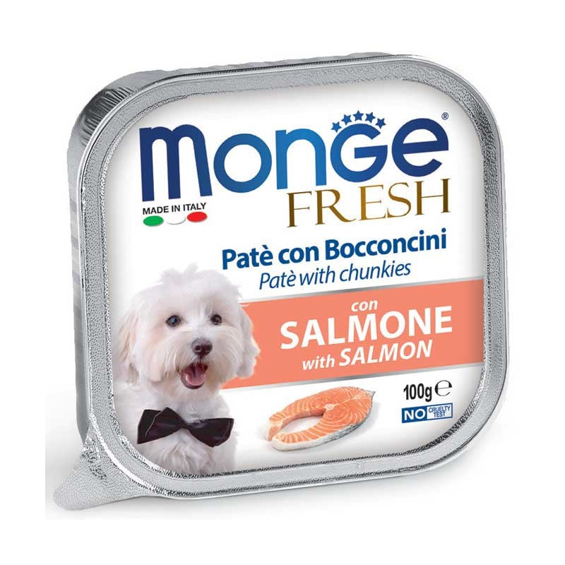Monge Fresh Dog Paté e Bocconcini con Salmone gr 100