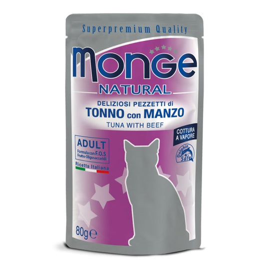 Monge Cat Natural Busta gr.80 Tonno con Manzo