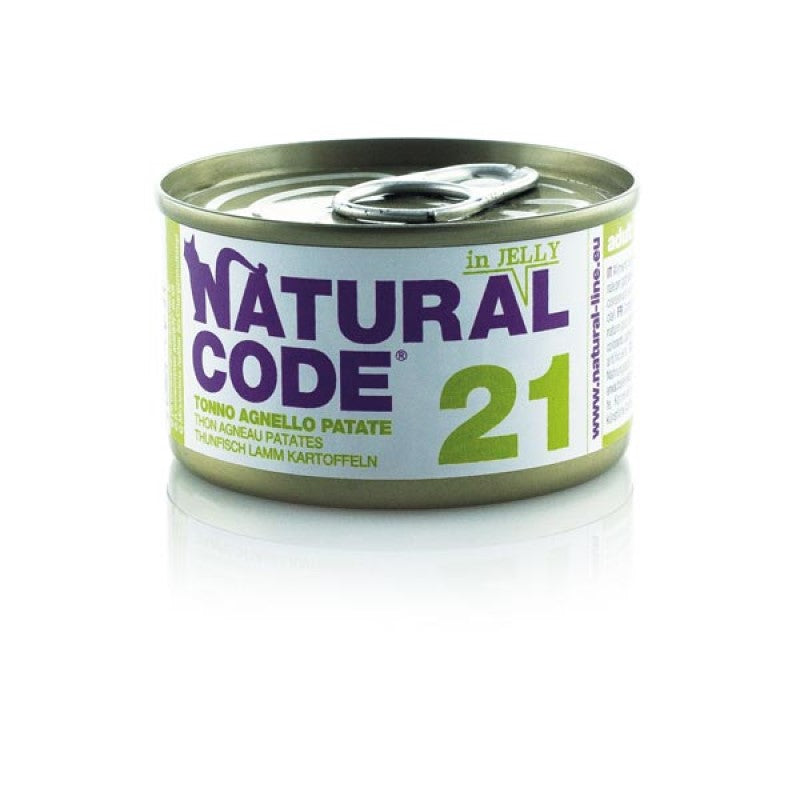 Natural Code 21 Cat gr.85 Tonno Agnello e Patate Jelly