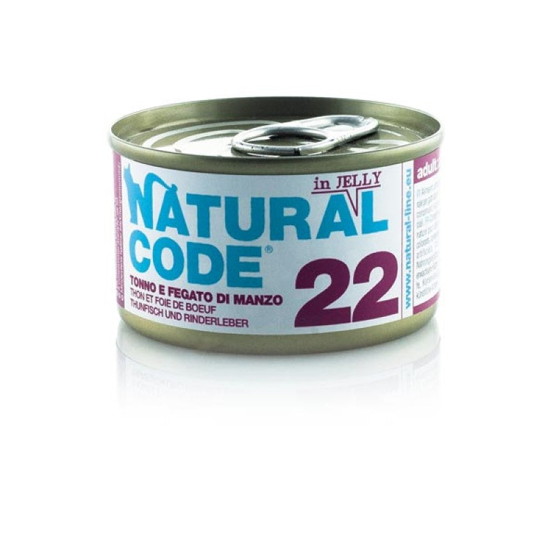 Natural Code 22 Cat gr.85 Tonno e Fegato di Manzo Jelly