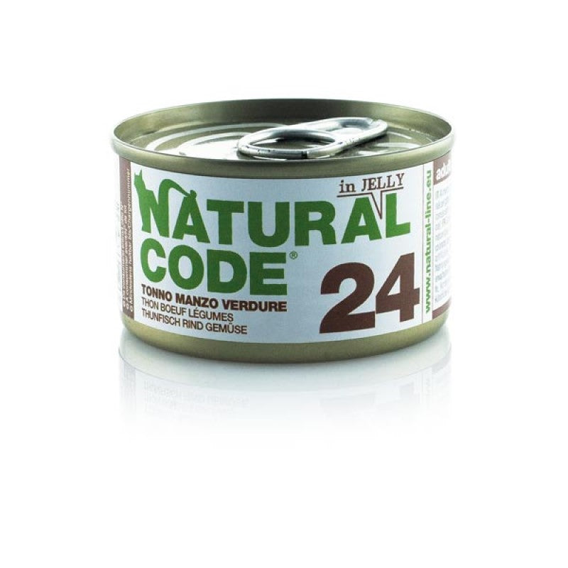 Natural Code 24 Cat gr.85 Tonno Manzo e Verdure Jelly