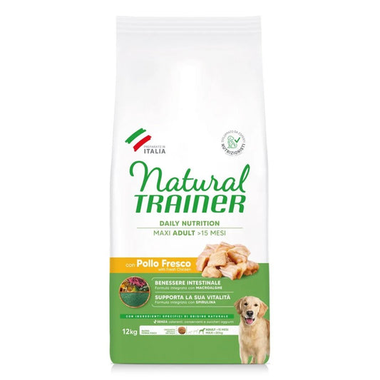 Natural Trainer Dog Adult Maxi Pollo e Riso kg 12