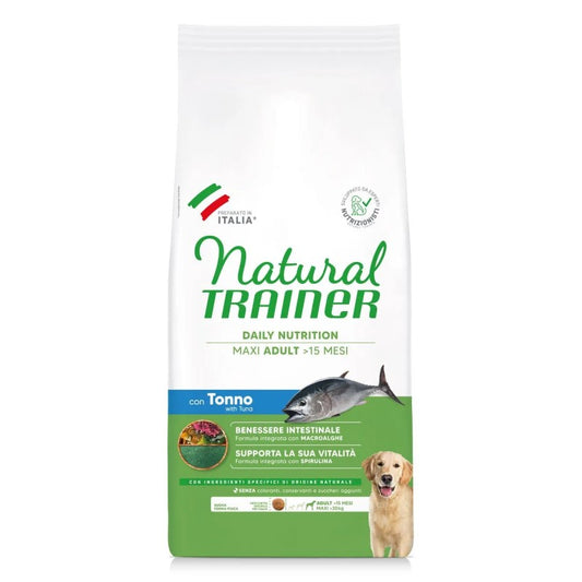 Natural Trainer Dog Adult Maxi Tonno e Riso Kg 12