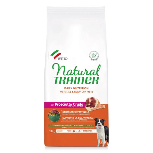 Natural Trainer Dog Adult Medium Prosciutto e Riso