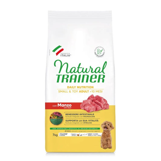 Natural Trainer Dog Adult Mini Small & Toy Manzo e Riso