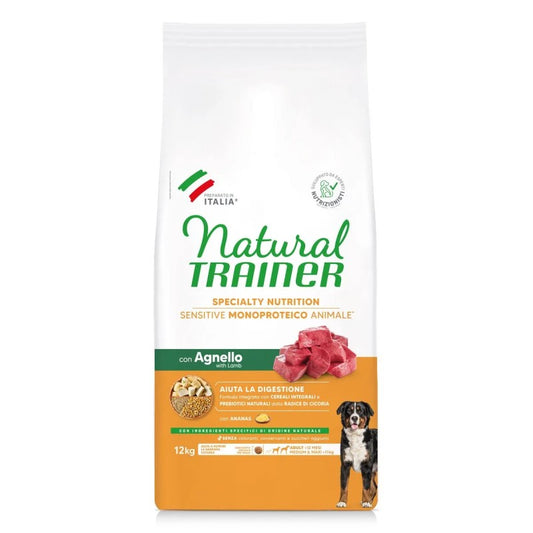 Trainer Natural Dog Sensitive No Gluten Medium Maxi Adult Agnello