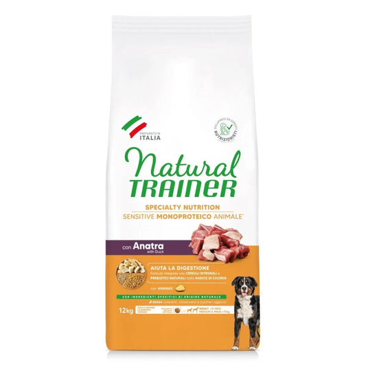 Trainer Natural Dog Sensitive No Gluten Medium Maxi Adult Anatra