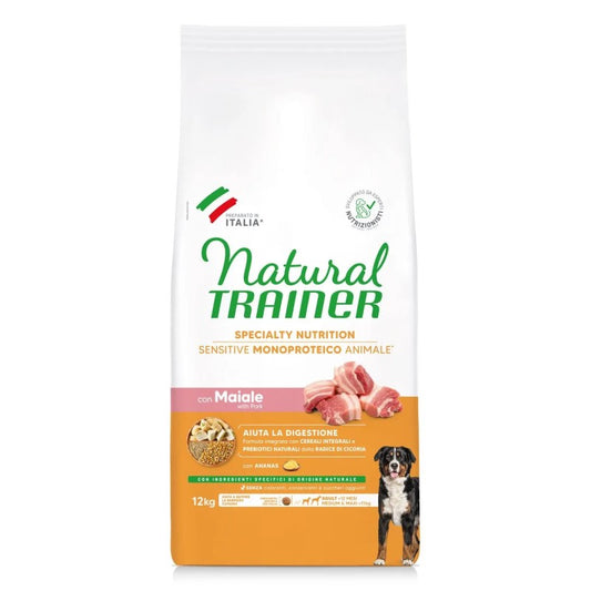 Trainer Natural Dog Sensitive No Gluten Medium Maxi Adult Maiale