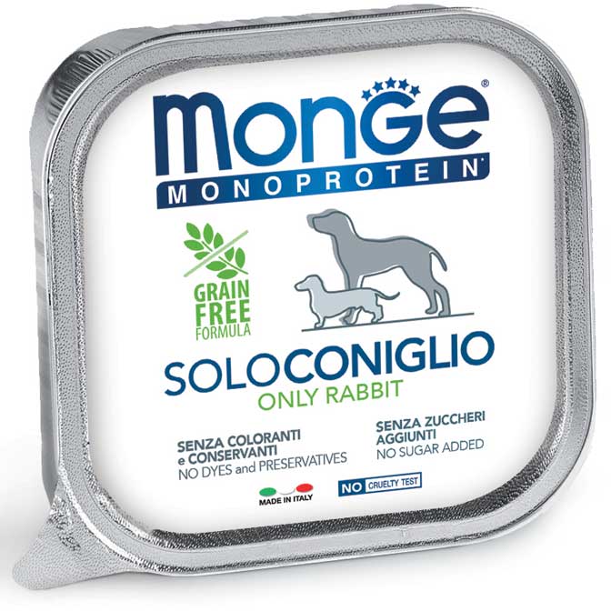 Monge Monoprotein Pate Solo Coniglio gr 150