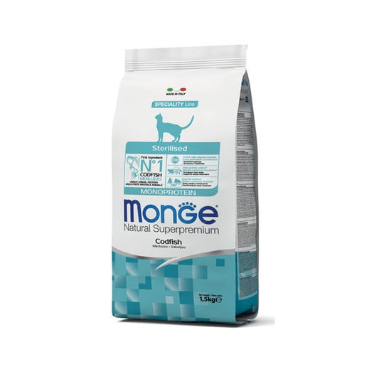 Monge Cat Sterilised Monoprotein Merluzzo kg 1,5