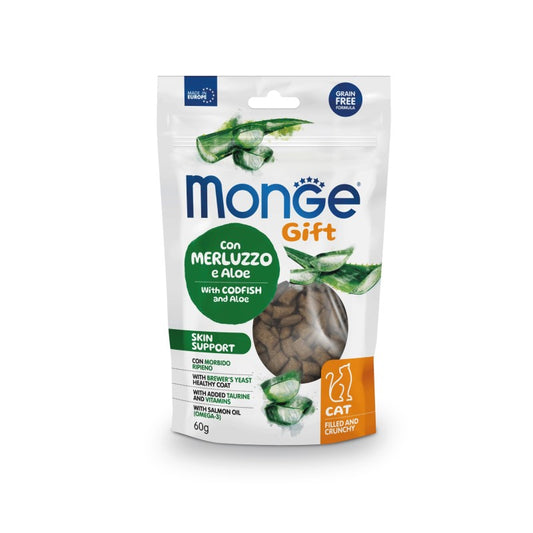 Monge Gift Cat Filled and Crunchy Skin Support Merluzzo gr 60
